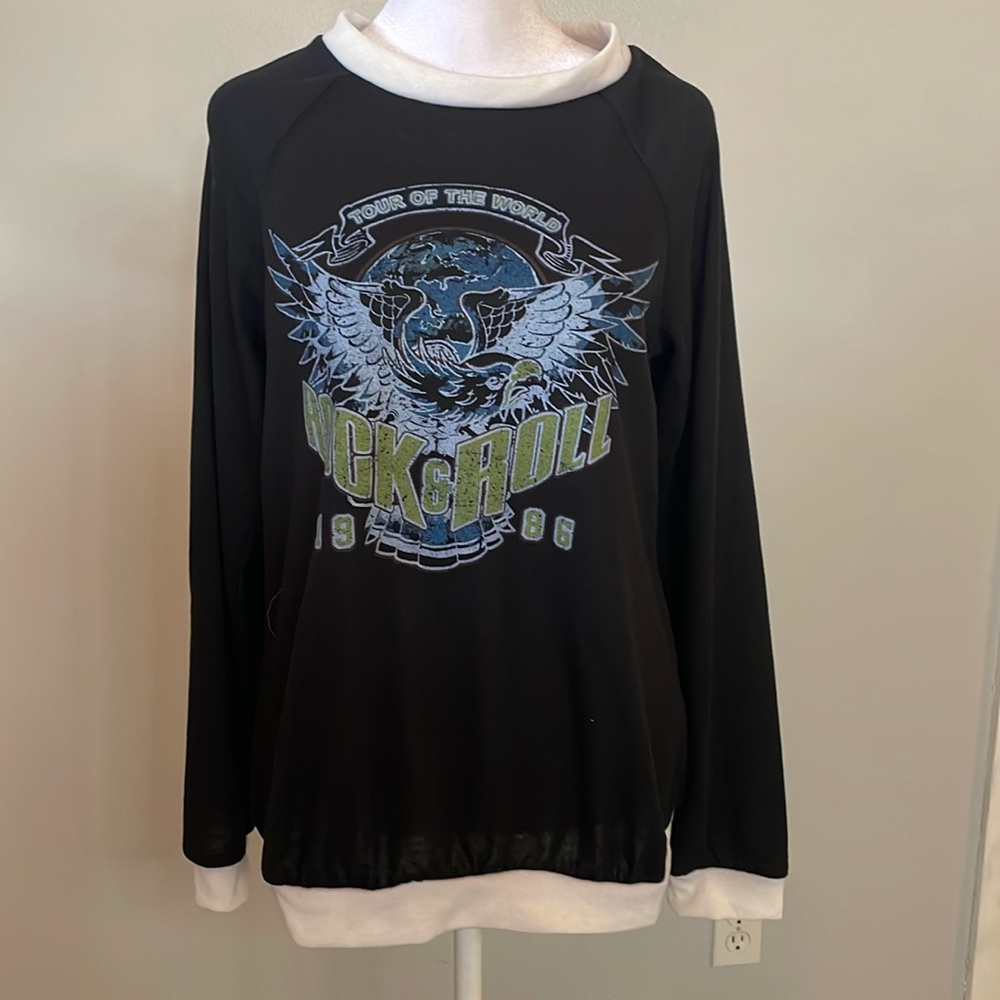 [FANTASTIC FAWN] “Rock N Roll” Long Sleeve Tee Shirt - Size Small